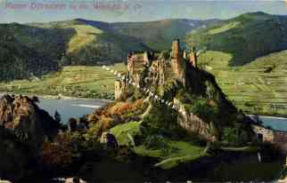 Bild einer Postkarte aus Dürnstein