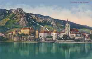 Bild einer Postkarte aus Dürnstein
